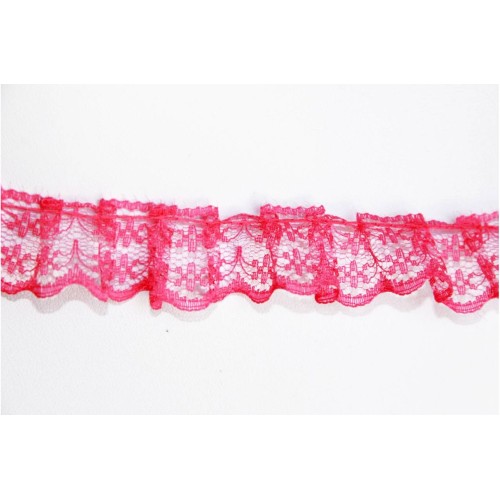 Kostibas 3891-002F, Κορδέλες, Δαντέλα, Φούξια