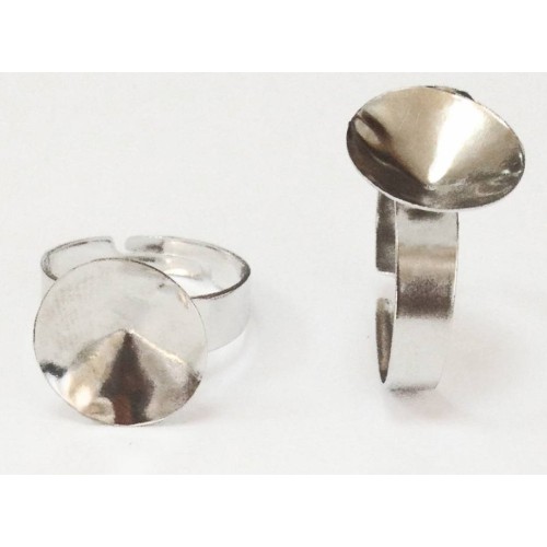 Kostibas 3812-124E, Δαχτυλίδια, Μεταλλικό, Ασημί, 50τμχ