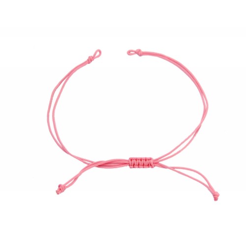 Kostibas 3839-033R, Για βραχιόλι, Σχοινί, Ροζ, 20τμχ