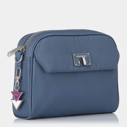 Hedgren HLBR02-368 Libra Fair, Τσάντα Γυναικεία Χιαστί, Πολυεστέρας, Γαλάζιο