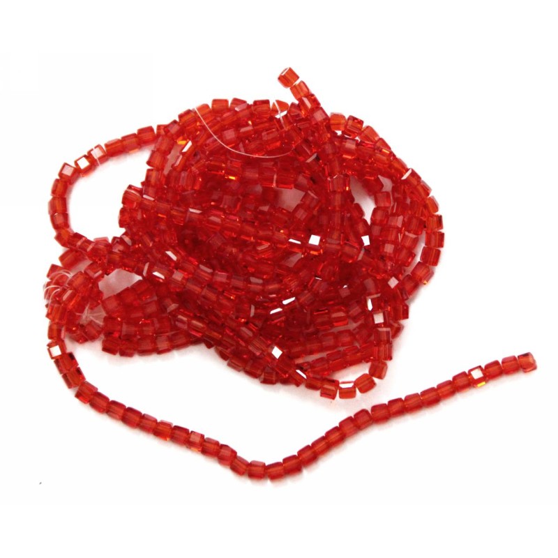 Kostibas 3823-304U, Γυαλί, Κρύσταλλο, Κόκκινο, 100τμχ