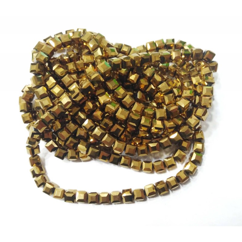 Kostibas 3823-268X, Γυαλί, Κρύσταλλο, Χρυσαφί, 100τμχ