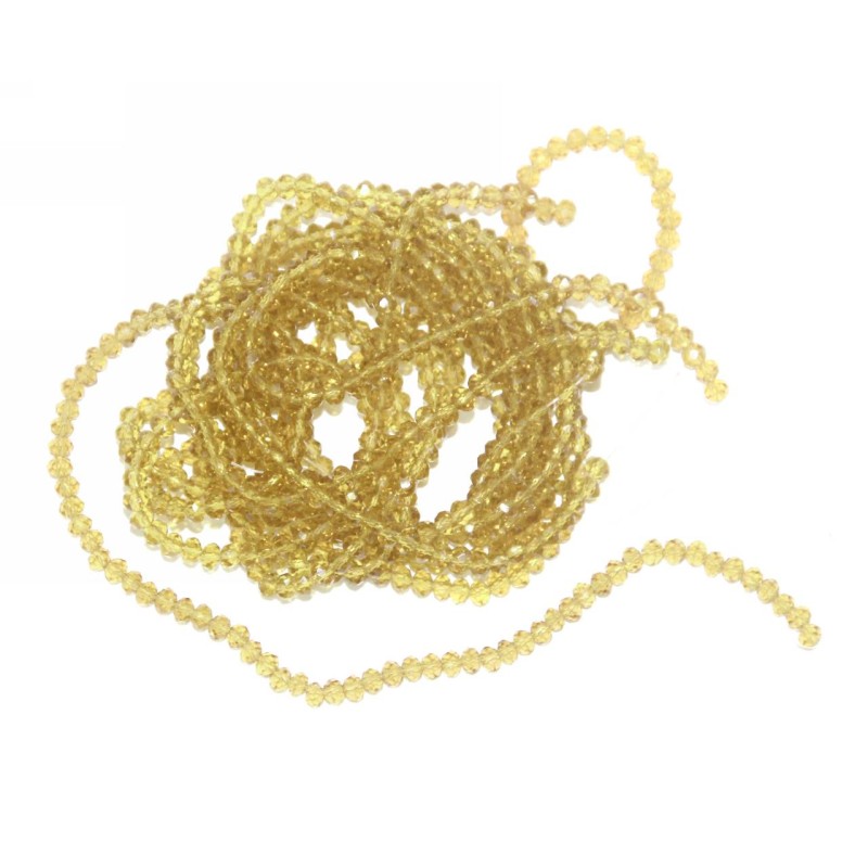 Kostibas 3823-203Y, Γυαλί, Κρύσταλλο, Κίτρινο, 150τμχ