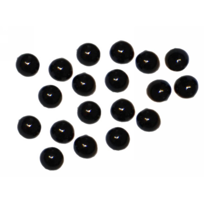 Kostibas 3897-114M Χάντρες, Ακρυλικό, Μαύρο, 100τμχ