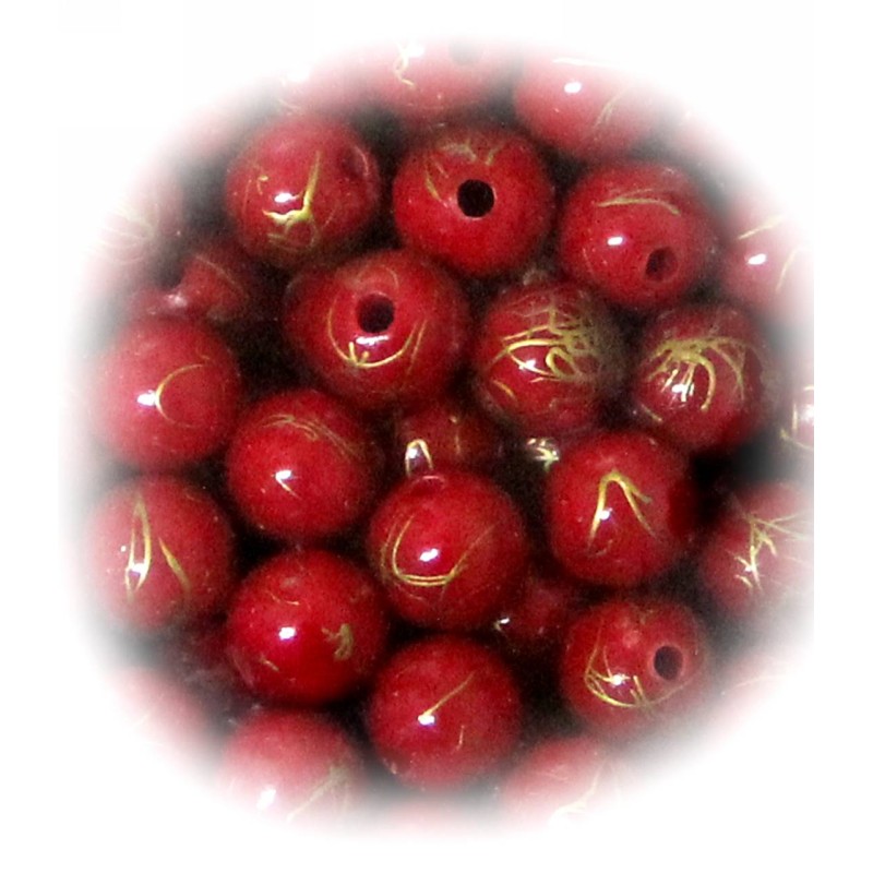 Kostibas 3897-109U, Χάντρες, Ακρυλικό, Κόκκινο, 850τμχ