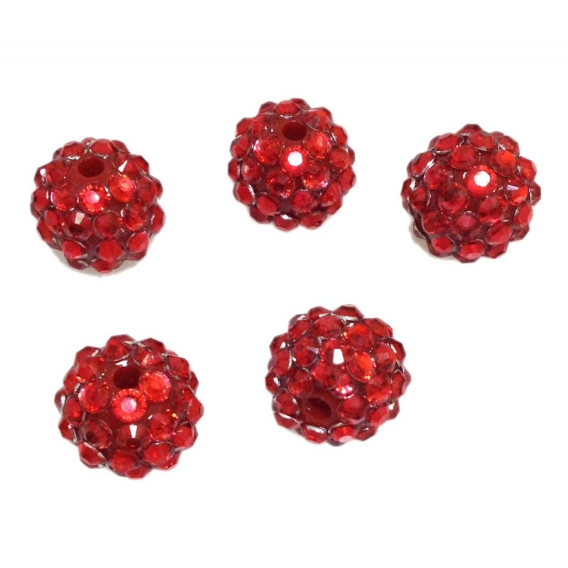 Kostibas 3897-007U, Χάντρες, Ακρυλικό, Κόκκινο, 50τμχ