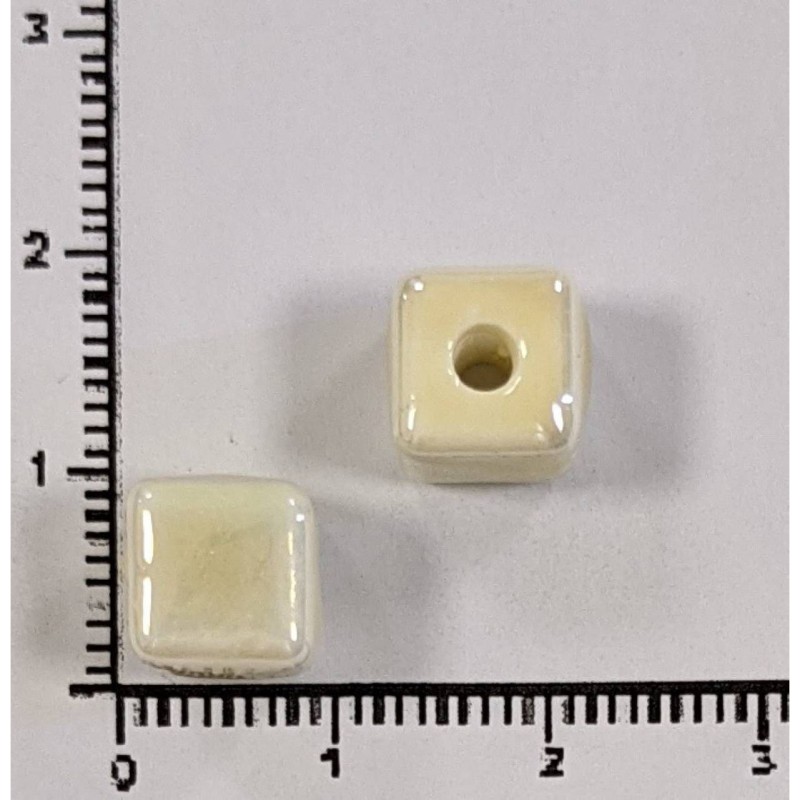 Kostibas 3894-351Y, Χάντρες, Κεραμικό, Λευκό, 50τμχ