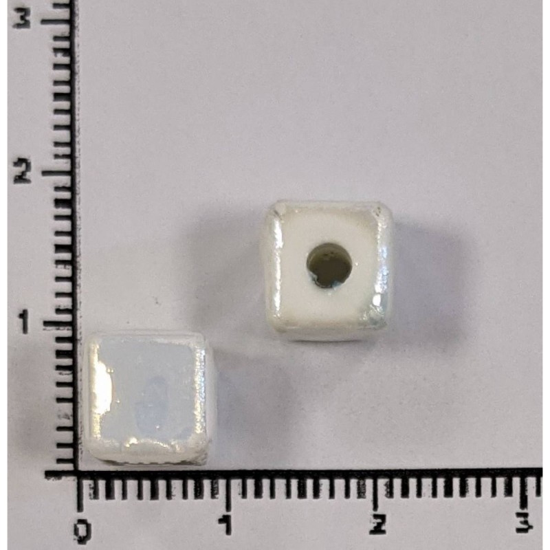 Kostibas 3894-351L, Χάντρες, Κεραμικό, Λευκό, 50τμχ