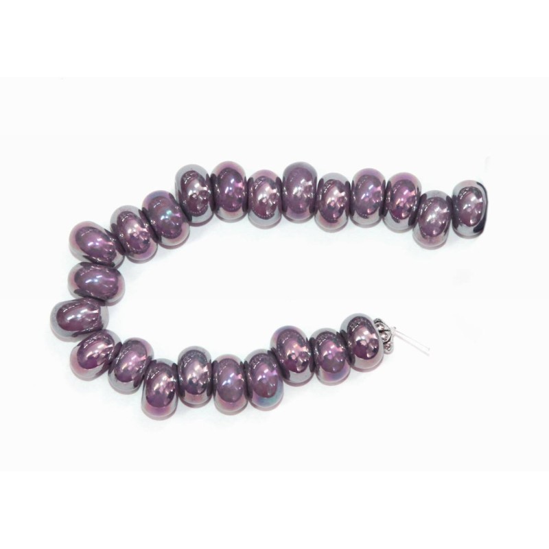 Kostibas 3894-325J, Χάντρες, Κεραμικό, Μωβ, 34τμχ