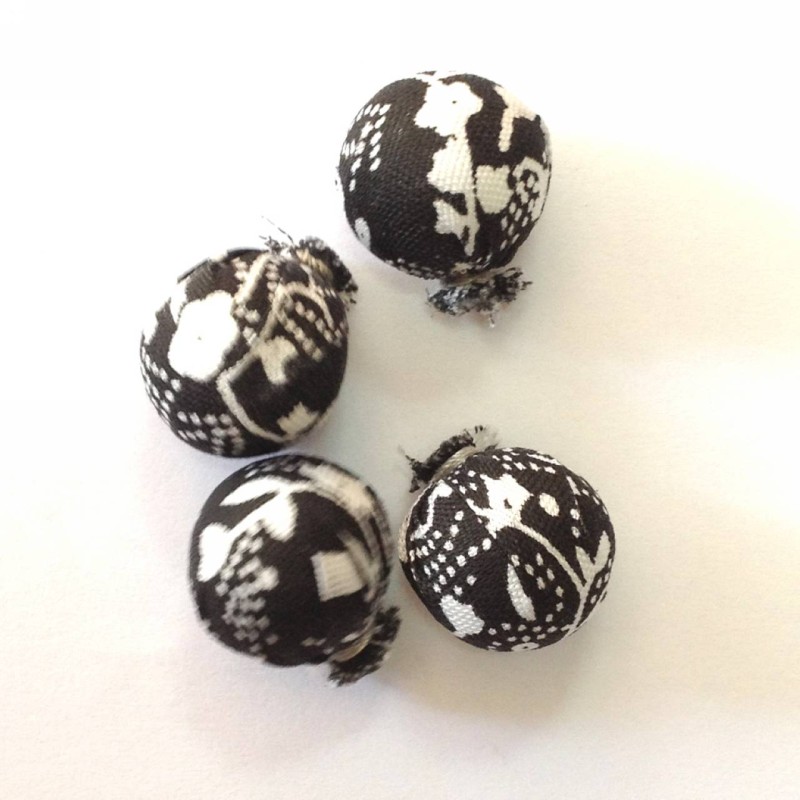 Kostibas 3871-220, Χάντρες, Ύφασμα, Ασπρόμαυρο, 100τμχ