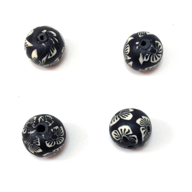 Kostibas 3842-106M, Χάντρες, Φίμο, Μαύρο