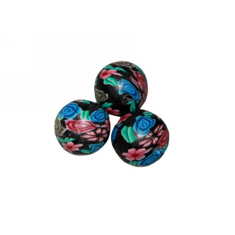 Kostibas 3842-104M2, Χάντρες, Φίμο, Μαύρο