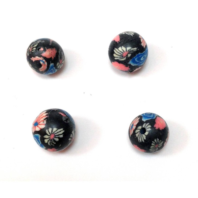 Kostibas 3842-104M1, Χάντρες, Φίμο, Μαύρο