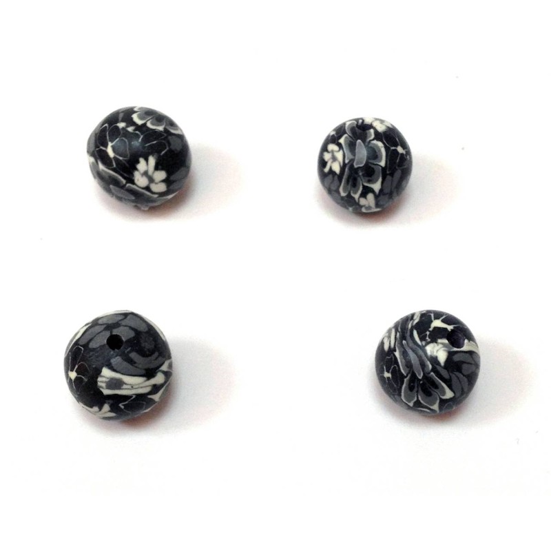 Kostibas 3842-104M, Χάντρες, Φίμο, Μαύρο