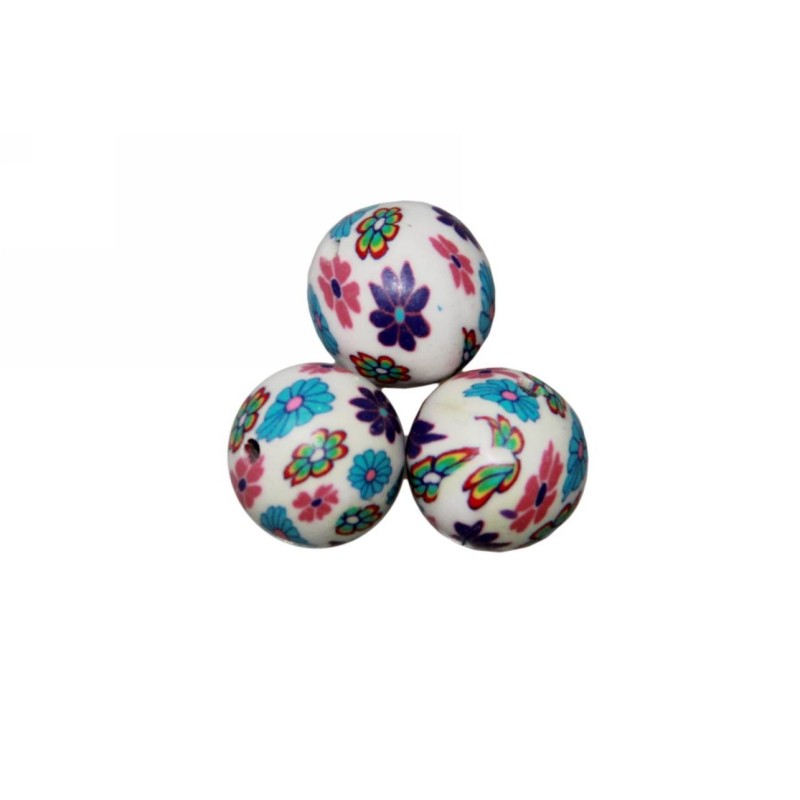 Kostibas 3842-104L, Χάντρες, Φίμο, Λευκό