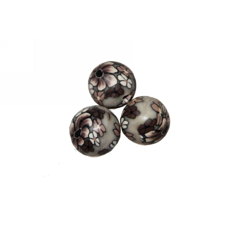 Kostibas 3842-104K1, Χάντρες, Φίμο, Καφέ