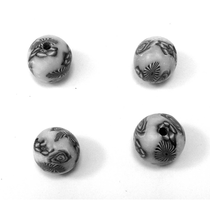 Kostibas 3842-104G, Χάντρες, Φίμο, Γκρι