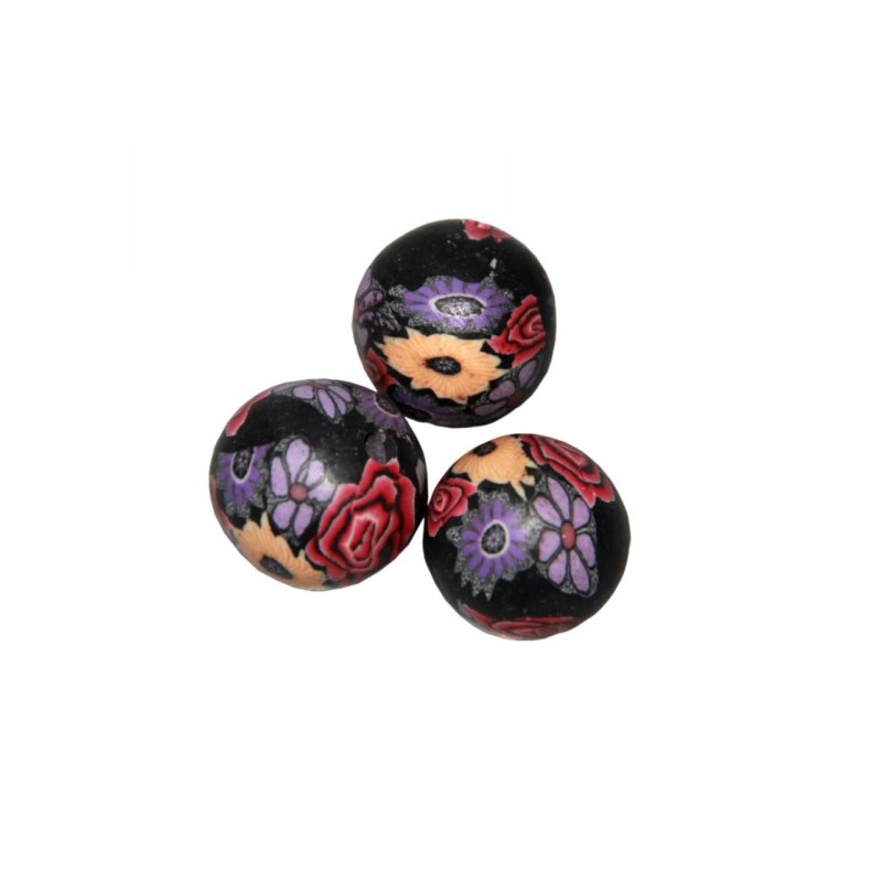 Kostibas 3842-101M2, Χάντρες, Φίμο, Μαύρο