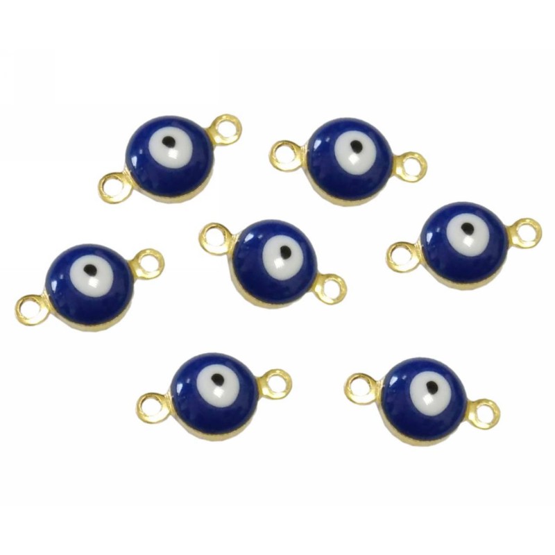 Kostibas 3829-024FB, Χάντρες, Μεταλλικό, Γυαλί, Μπλε