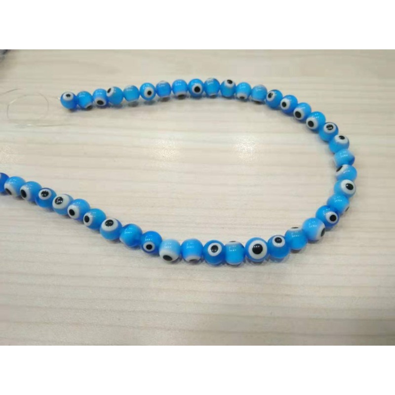 Kostibas 3829-021LT, Χάντρες, Γυαλί, Τιρκουάζ, 32τμχ