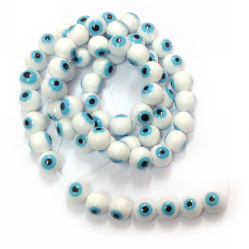 Kostibas 3829-021LL, Χάντρες, Γυαλί, Λευκό, 32τμχ