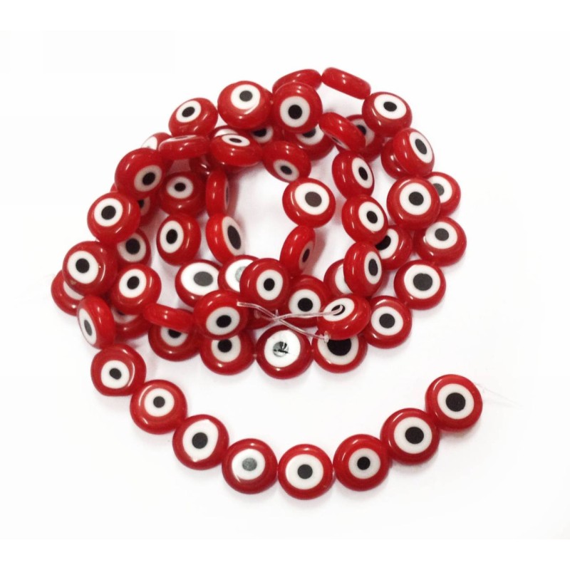 Kostibas 3829-020LU, Χάντρες, Γυαλί, Κόκκινο, 32τμχ