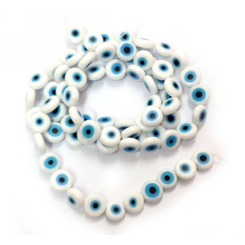 Kostibas 3829-020JL, Χάντρες, Γυαλί, Λευκό, 32τμχ