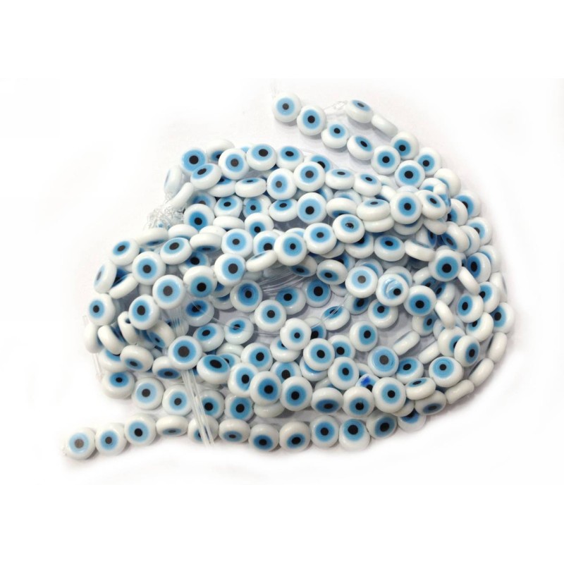 Kostibas 3829-020HL, Χάντρες, Γυαλί, Λευκό, 48τμχ