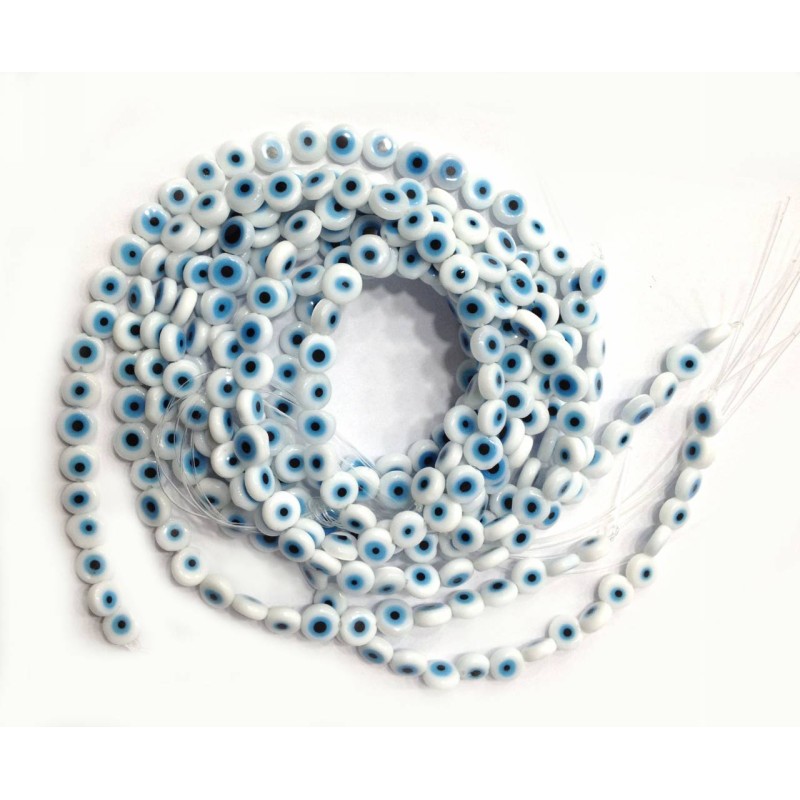 Kostibas 3829-020FL, Χάντρες, Γυαλί, Λευκό, 65τμχ