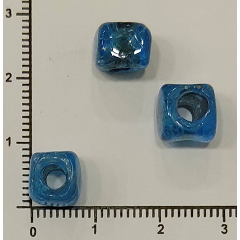 Kostibas 3828-311HC, Χάντρες, Γυαλί, Γαλάζιο, 10τμχ