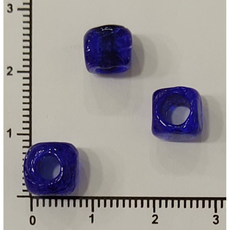 Kostibas 3828-311HB, Χάντρες, Γυαλί, Μπλε, 10τμχ