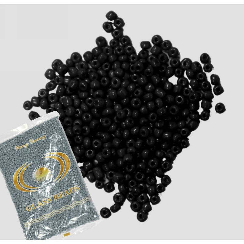 Kostibas 3828-211M, Χάντρες, Γυαλί, Μαύρο, 5000τμχ