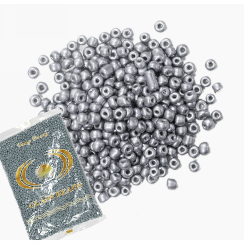 Kostibas 3828-211A, Χάντρες, Γυαλί, Ασημί, 5000τμχ