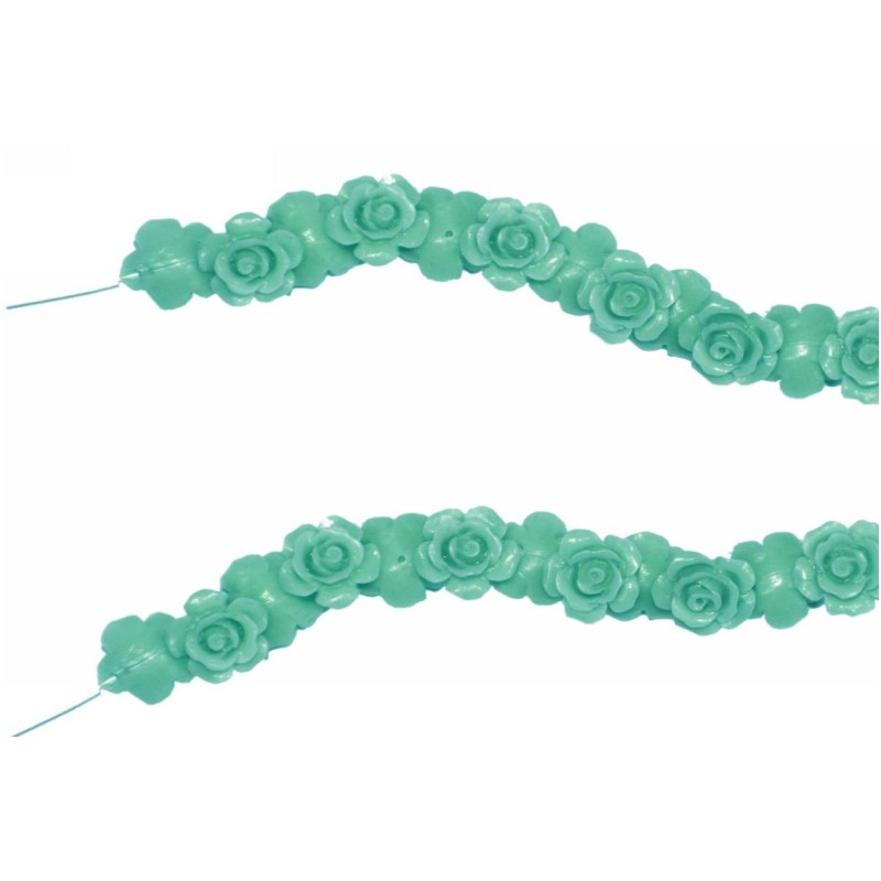 Kostibas 3827-001LT, Χάντρες, Πλαστικό, Τιρκοουάζ, 40τμχ