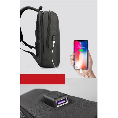 Tigernu T-B3622, Σακίδιο Πλάτης, Ύφασμα, Γκρι