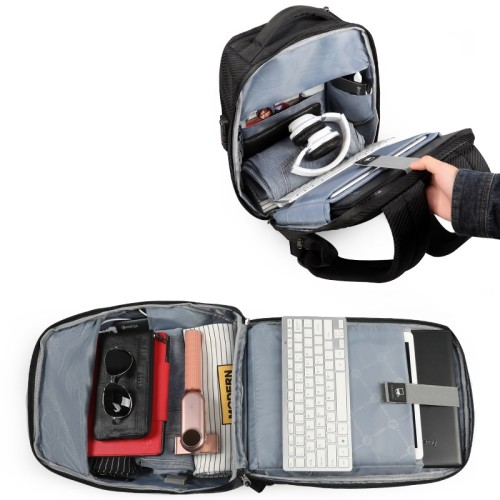 Tigernu T-B3655, Σακίδιο Πλάτης, Ύφασμα, Μαύρο