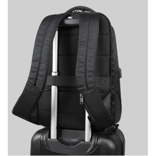 Tigernu T-B3655, Σακίδιο Πλάτης, Ύφασμα, Μαύρο