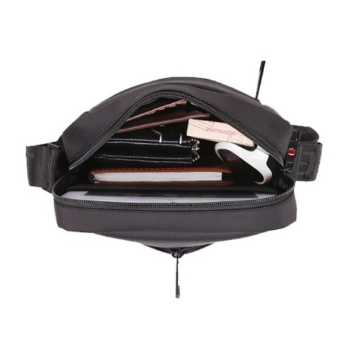 Tigernu T-L5108, Τσαντάκι Χιαστί, Αδιάβροχο Ύφασμα, Μαύρο