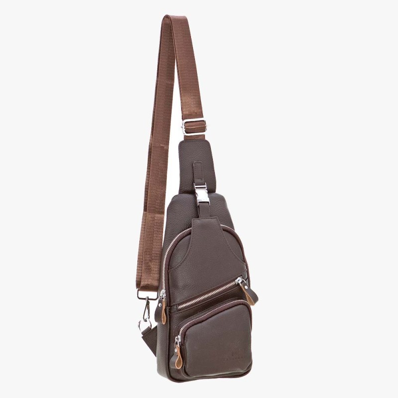 Bartuggi 718-110610-42, Τσαντάκι Crossbody, Δέρμα, Καφέ