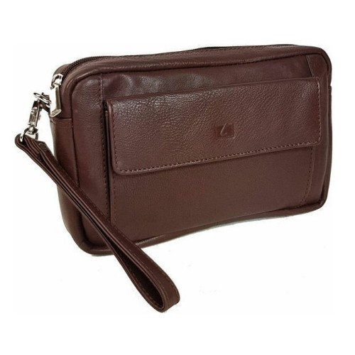 Lavor 1-38N, Τσαντάκι Χειρός, Δέρμα, Καφέ