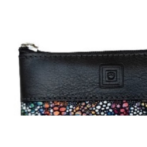 Luxus 40231, Κλειδοθήκη, Δέρμα, Μωσαϊκό, Πουγκί, Μαύρο 