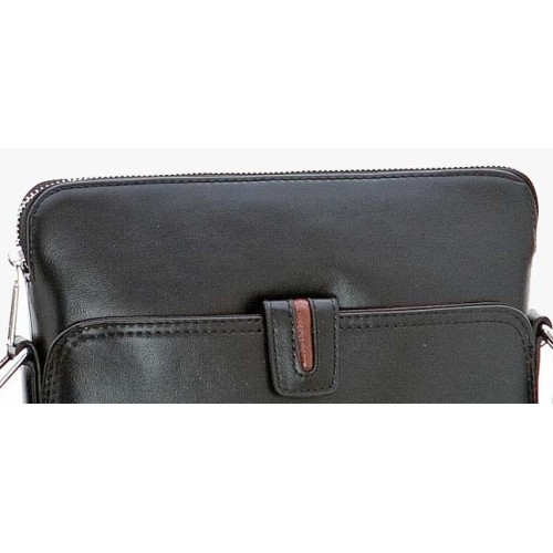 Bartuggi 718-110609-42, Τσαντάκι Χιαστί, Δέρμα, Μαύρο