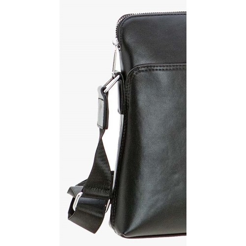 Bartuggi 718-110609-42, Τσαντάκι Χιαστί, Δέρμα, Μαύρο