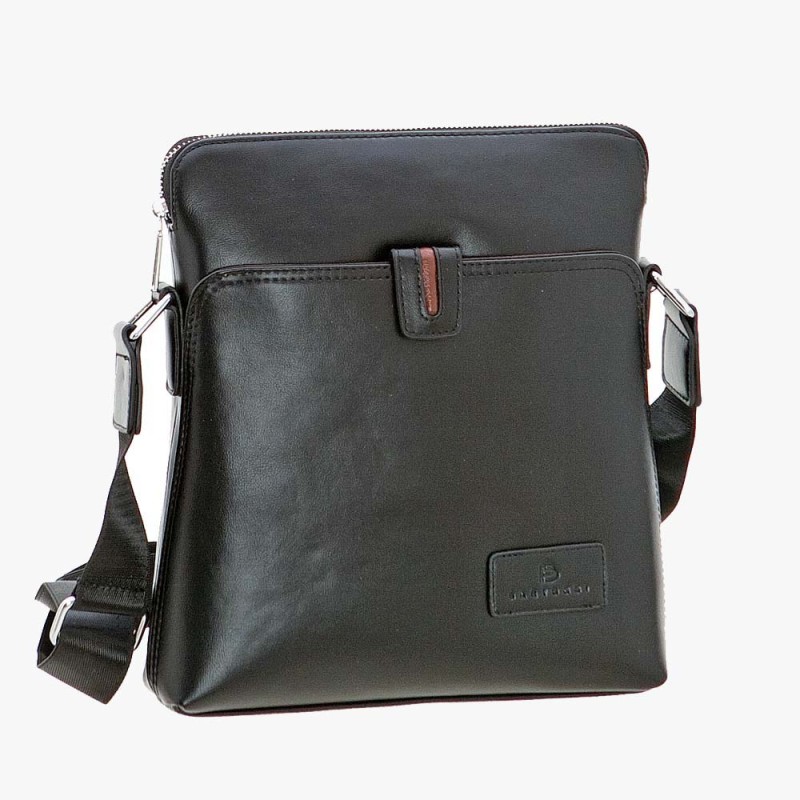 Bartuggi 718-110609-42, Τσαντάκι Χιαστί, Δέρμα, Μαύρο