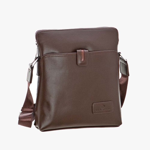 Bartuggi 718-110609-42, Τσαντάκι Χιαστί, Δέρμα, Καφέ