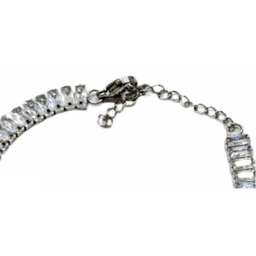 Kostibas 1513-915A, Βραχιόλι, Zircon Ατσάλι, Ασημί