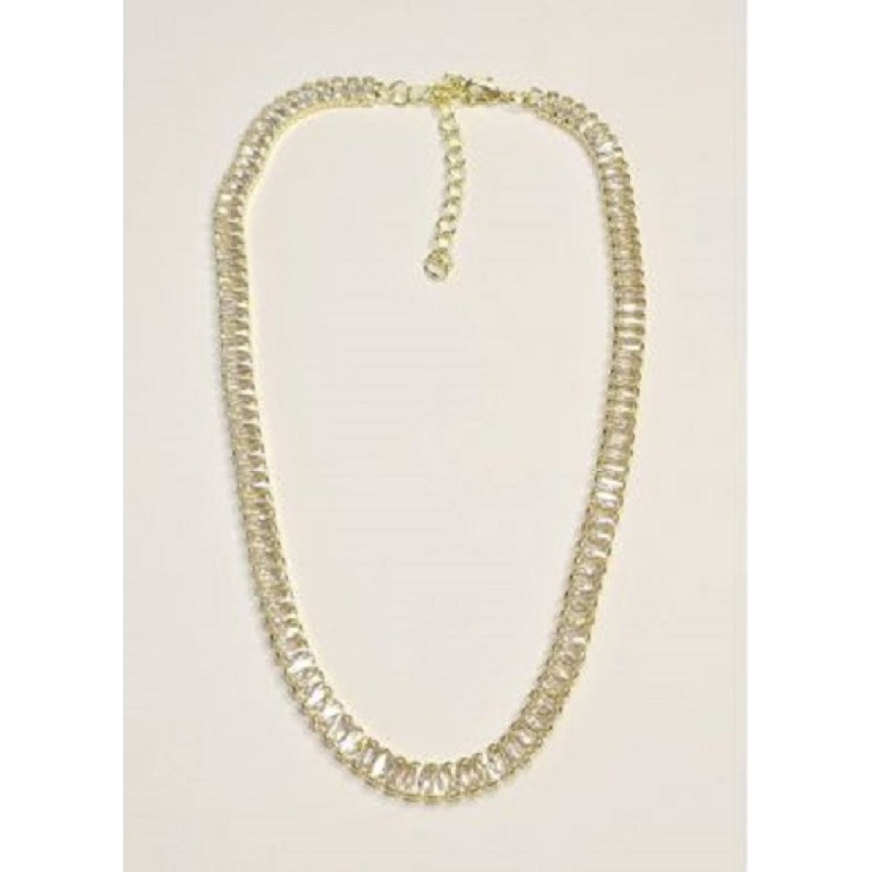 Kostibas 1013-915X, Κολιέ, Ατσάλι, Zircon, Χρυσό