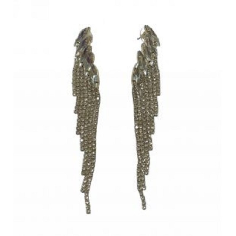 Kostibas 3021-225X, Σκουλαρίκια, Στρας, Χρυσό