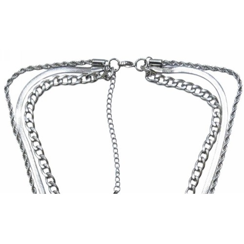 Kostibas 1013-880A3, Κολιέ, Ατσάλι μιξ, Λευκό 