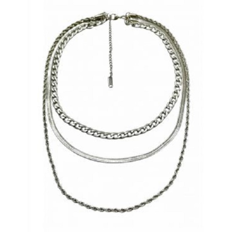 Kostibas 1013-880A3, Κολιέ, Ατσάλι μιξ, Λευκό 